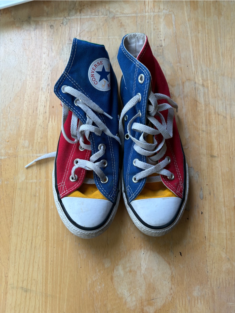 Converse Kids High-Top Sneakers in Blue, Red, Yellow